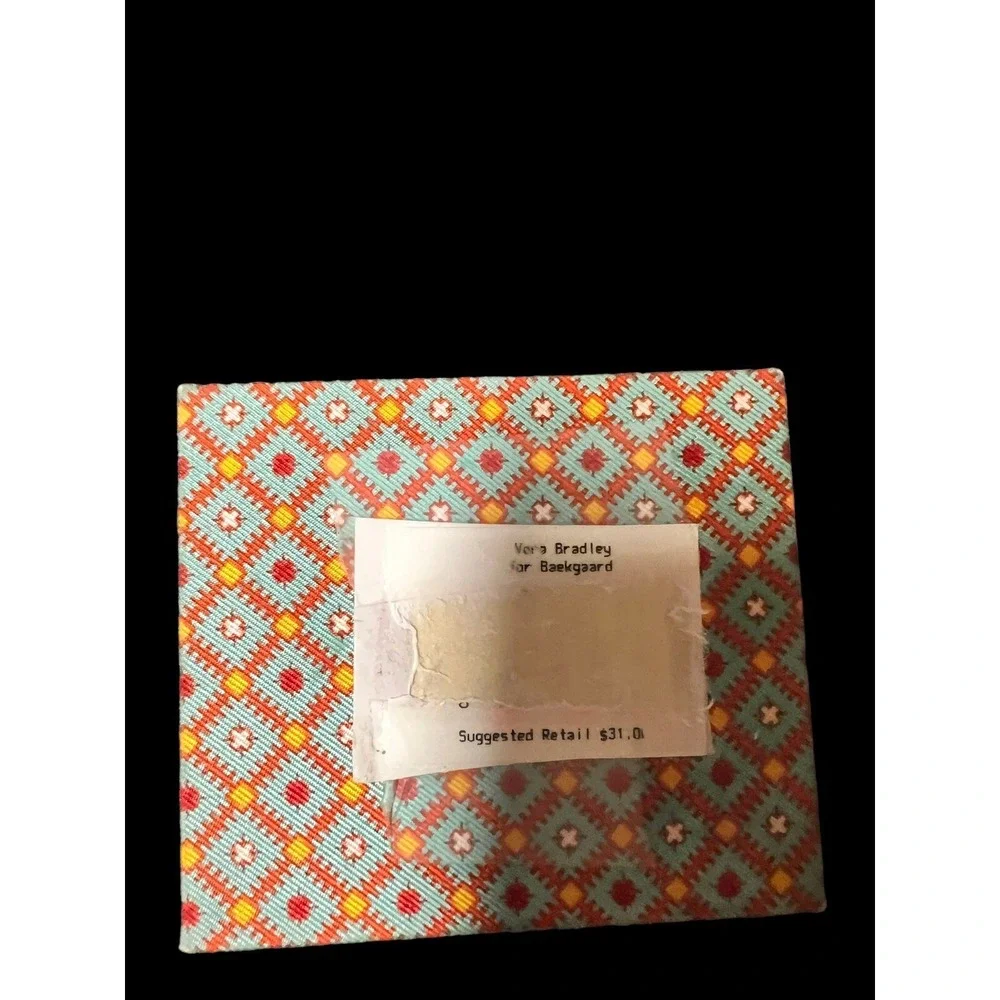 Vera Bradley for Baekgaard Cufflinks  New In Box. Blue Red Design.
